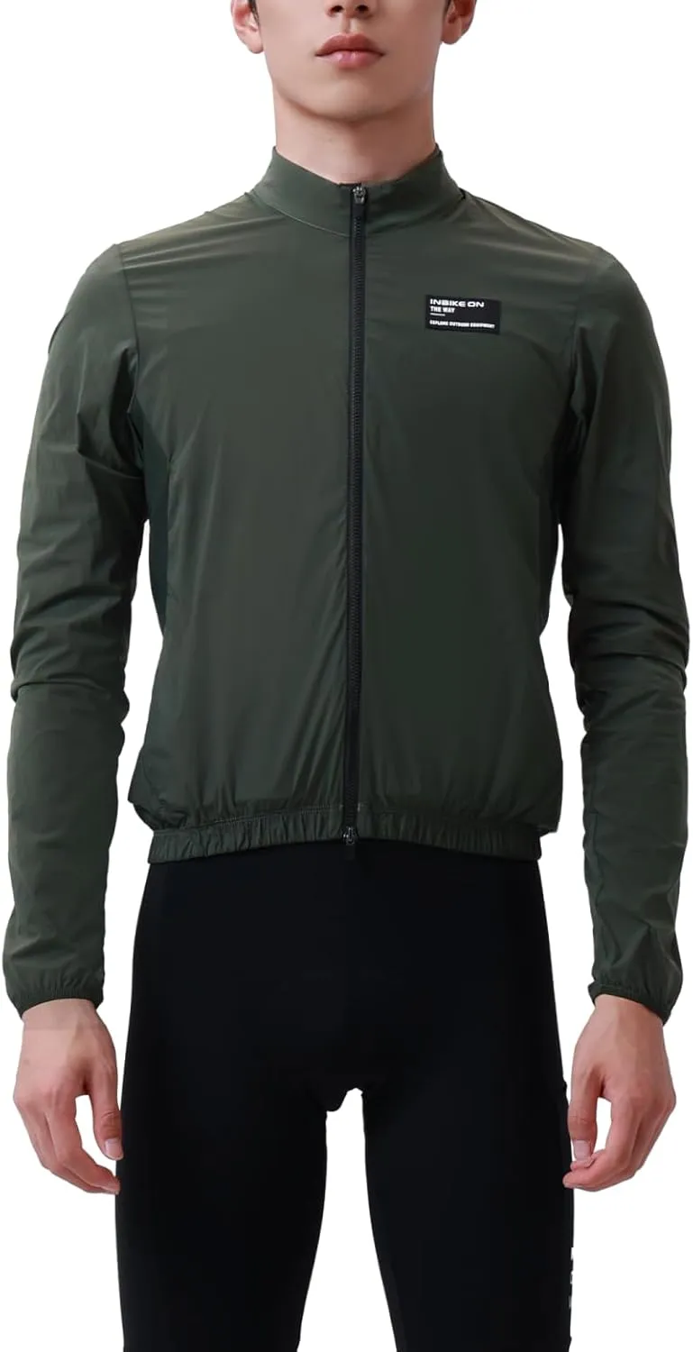 INBIKE Cycling Jacket for men women, Breathable Lightweight Cycling Windbreaker, Double-ended Zipper bike jacket