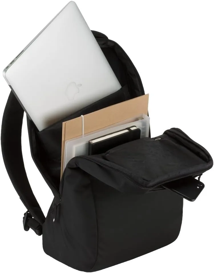 Incase ICON Lite Pack Backpack - Travel and Tech Backpack with Faux Fur Laptop and Quick Access Pockets - Large Main Compartment - Fits up to 15" MacBooks/Laptops - Black