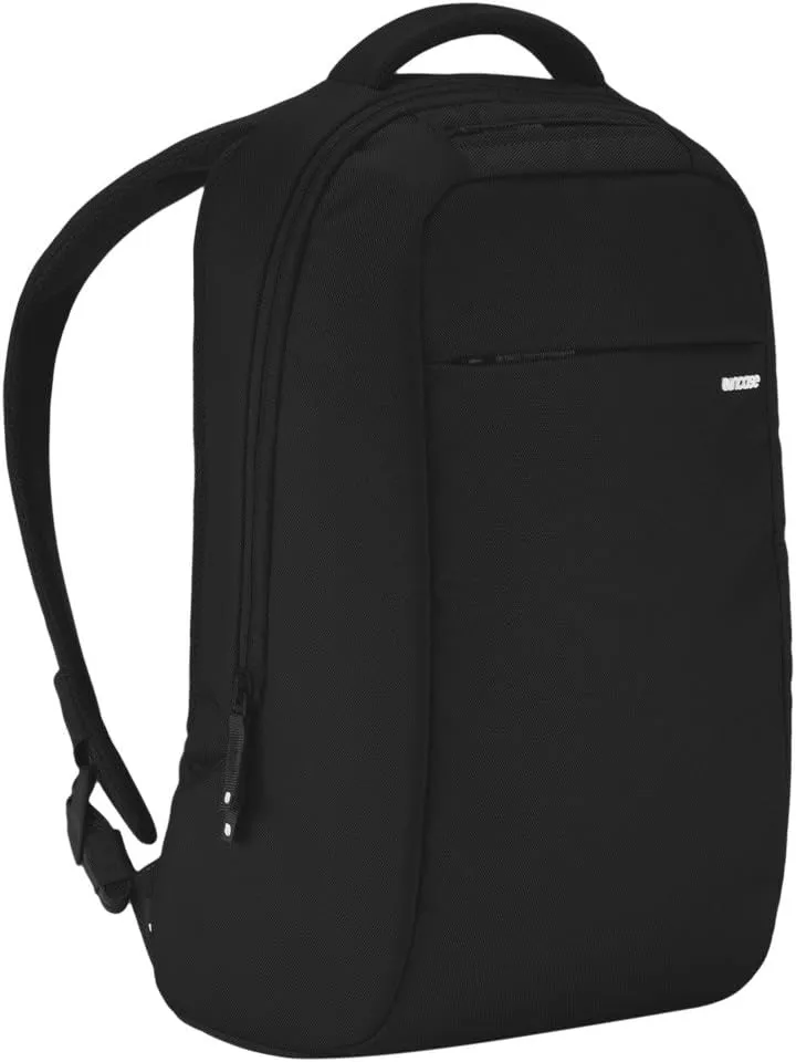 Incase ICON Lite Pack Backpack - Travel and Tech Backpack with Faux Fur Laptop and Quick Access Pockets - Large Main Compartment - Fits up to 15" MacBooks/Laptops - Black