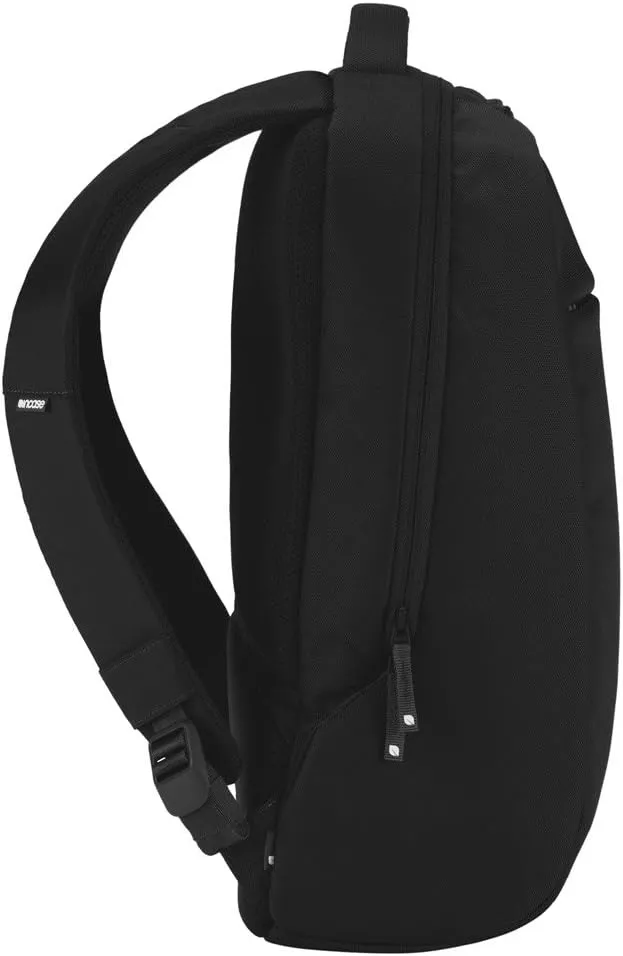 Incase ICON Lite Pack Backpack - Travel and Tech Backpack with Faux Fur Laptop and Quick Access Pockets - Large Main Compartment - Fits up to 15" MacBooks/Laptops - Black