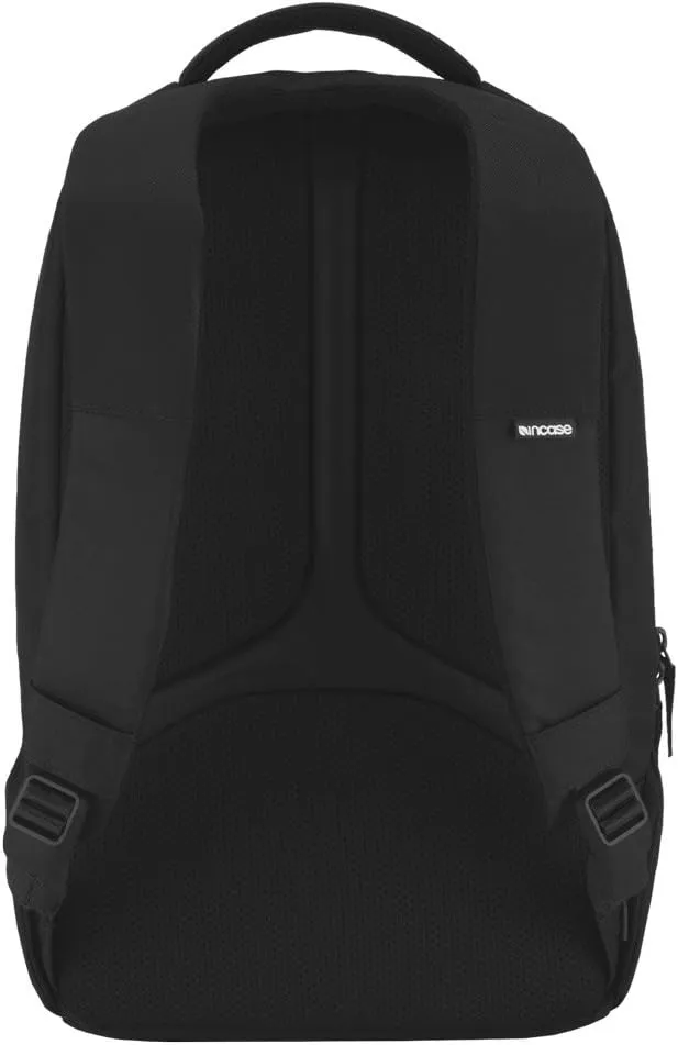 Incase ICON Lite Pack Backpack - Travel and Tech Backpack with Faux Fur Laptop and Quick Access Pockets - Large Main Compartment - Fits up to 15" MacBooks/Laptops - Black
