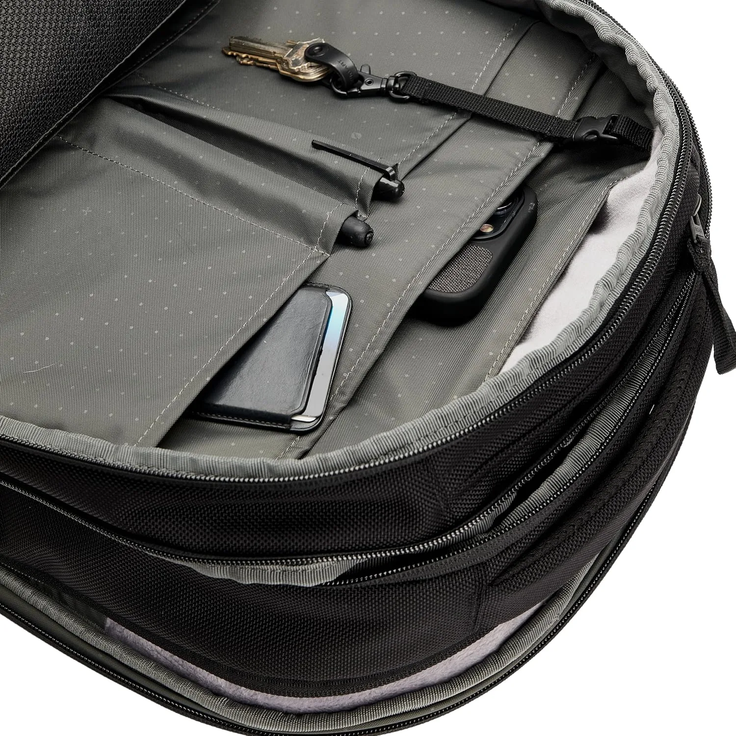 Incase Tracks Backpack - Water Repellent Exterior, Padded Laptop Pocket, Dual Side Pockets, Luggage Pass Through (Black, 18L)