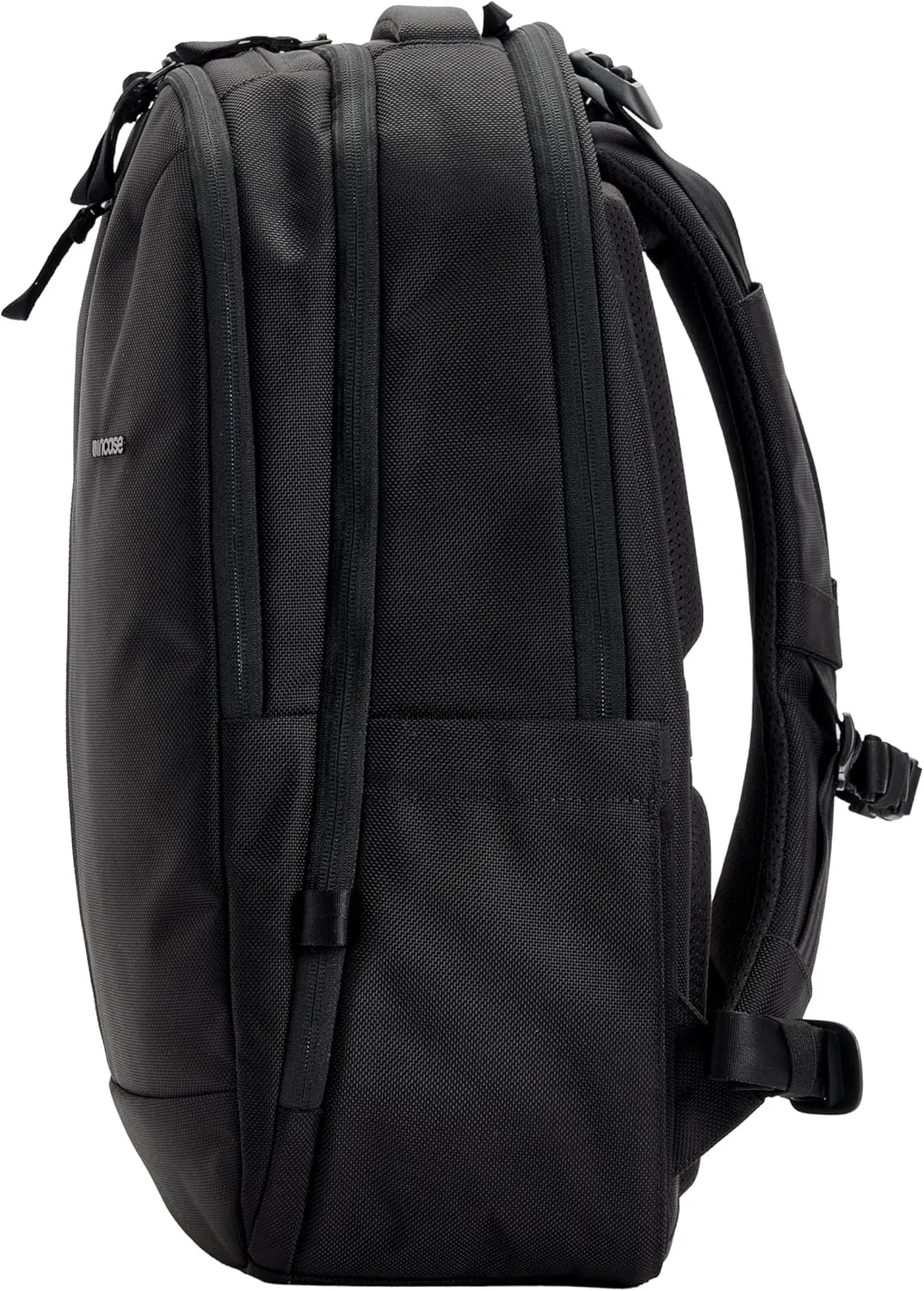 Incase Tracks Backpack - Water Repellent Exterior, Padded Laptop Pocket, Dual Side Pockets, Luggage Pass Through (Black, 25L)