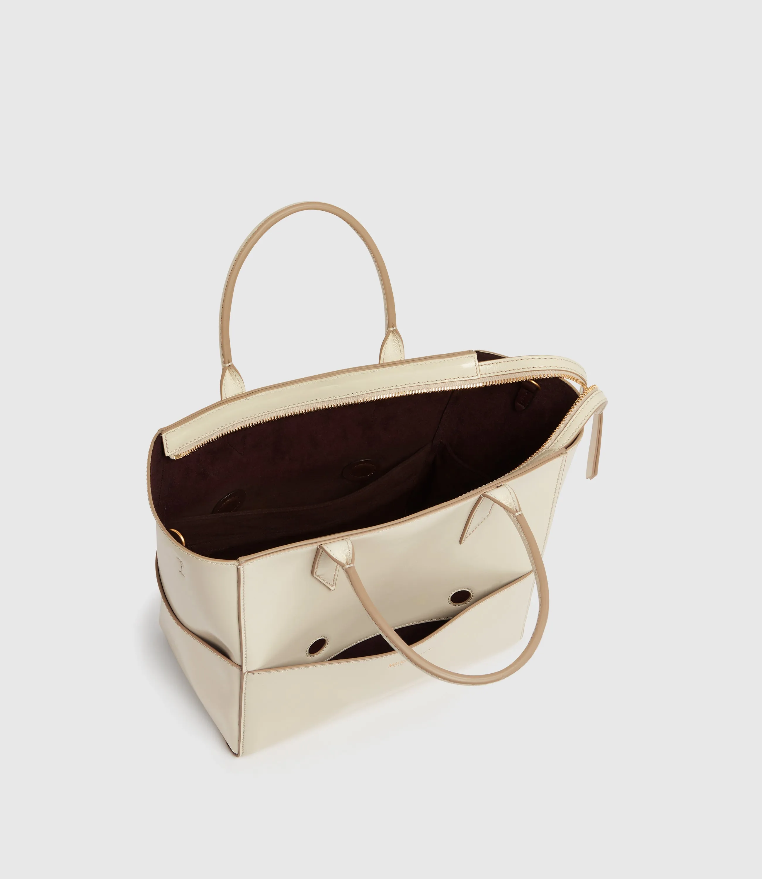 Incognito Crossbody Glossy Calfskin White Sand
