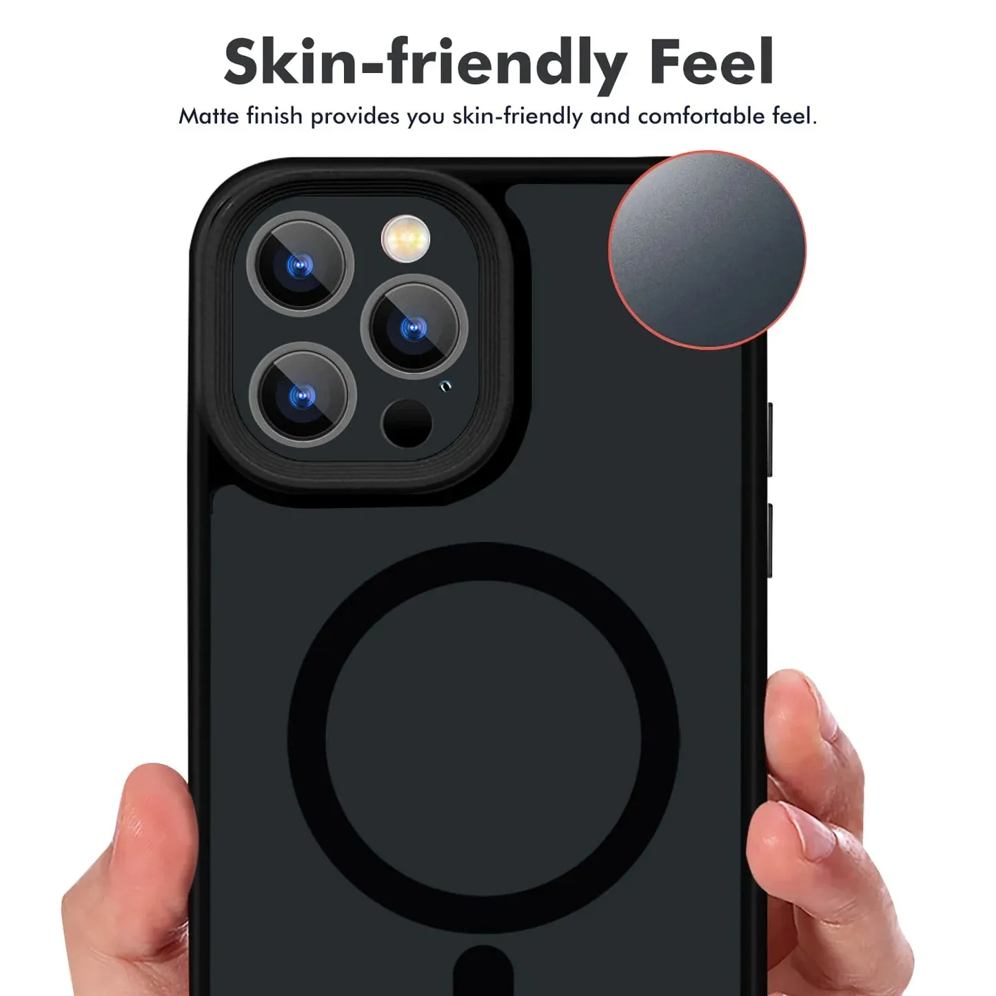 iPhone 14 Pro Ultra Magsafe Drop Proof Sleek Matte Case - Black/Blue