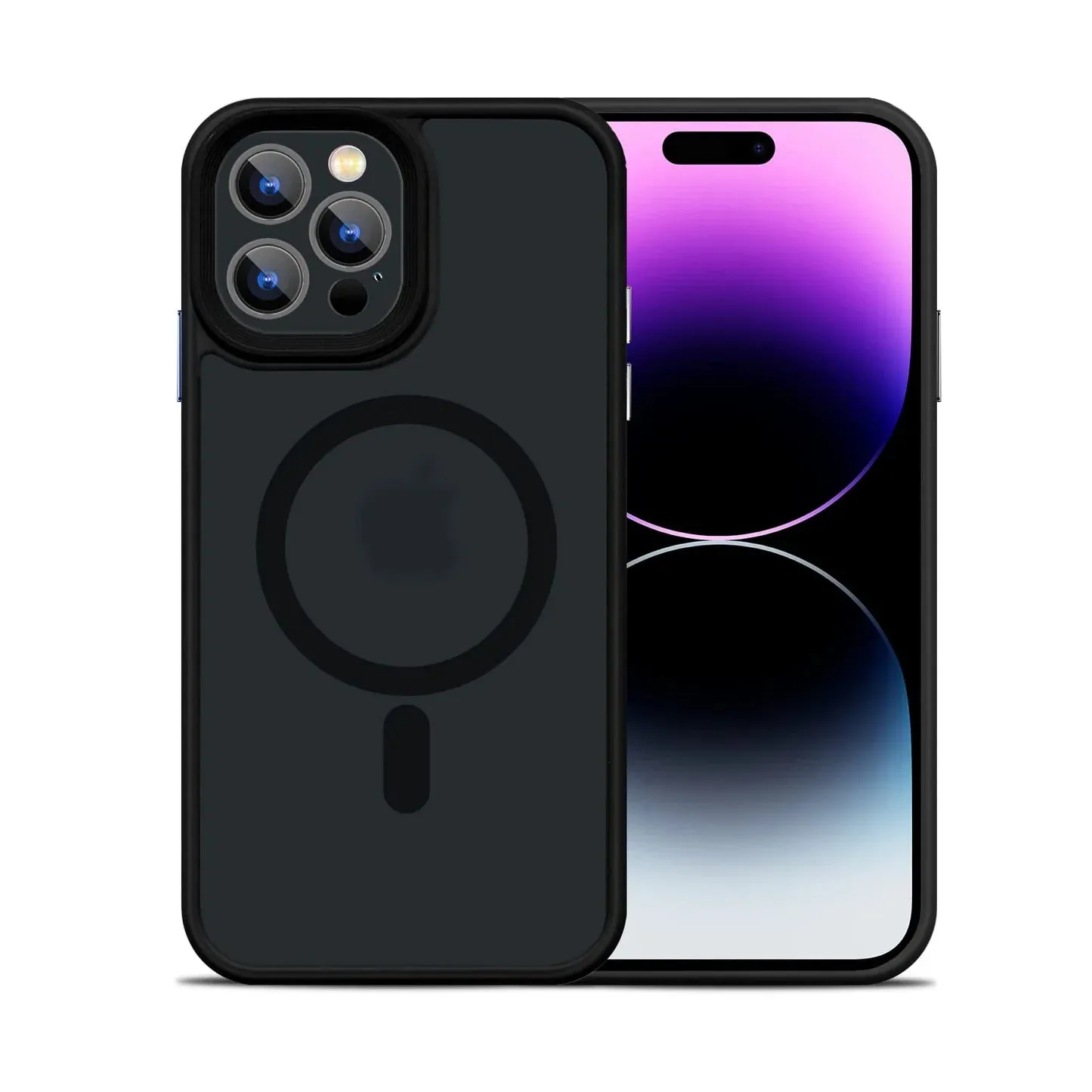 iPhone 14 Pro Ultra Magsafe Drop Proof Sleek Matte Case - Black/Blue