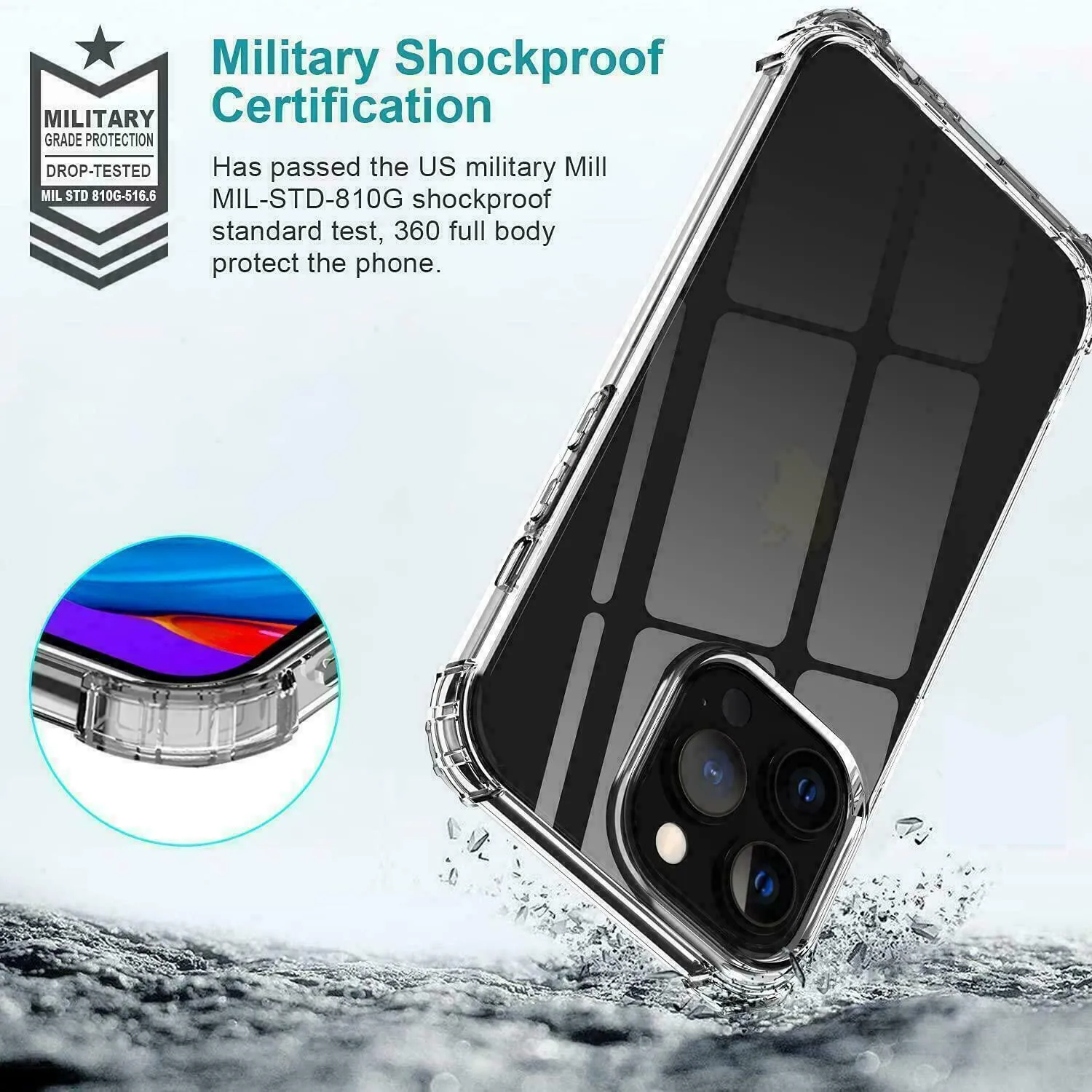 Iphone 14/Pro/Plus/ Max  Case Clear Shockproof Slim Silicone Gel Cover