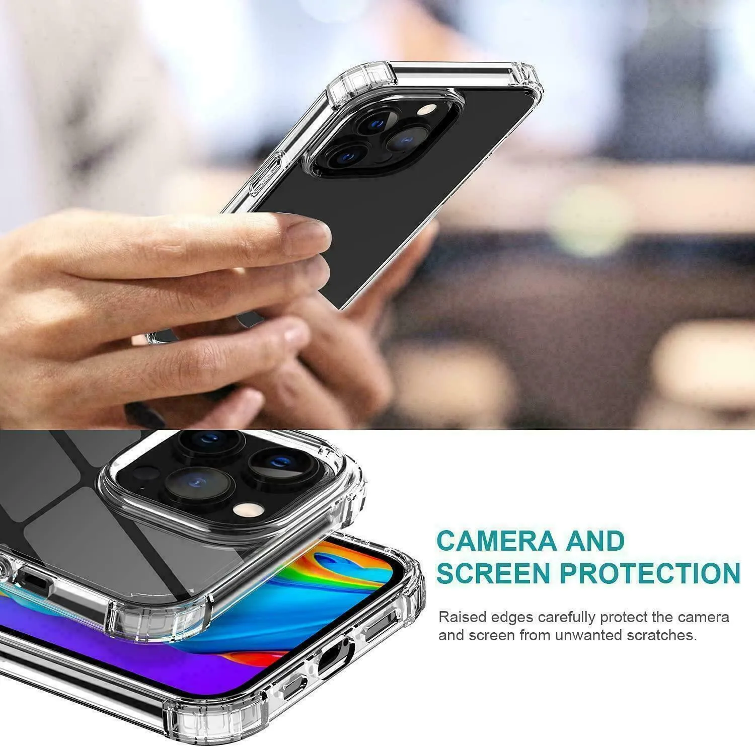 Iphone 14/Pro/Plus/ Max  Case Clear Shockproof Slim Silicone Gel Cover