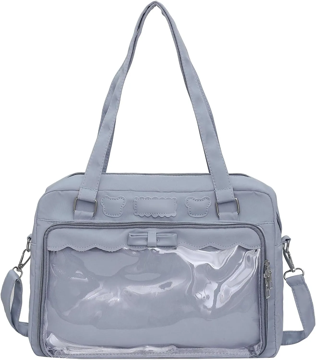 Ita Bag for Women Adult JK Uniform Inspired Y2K Shoulder Bag Japanese Chic Purse Kawaii Solid Color Spacious Interior