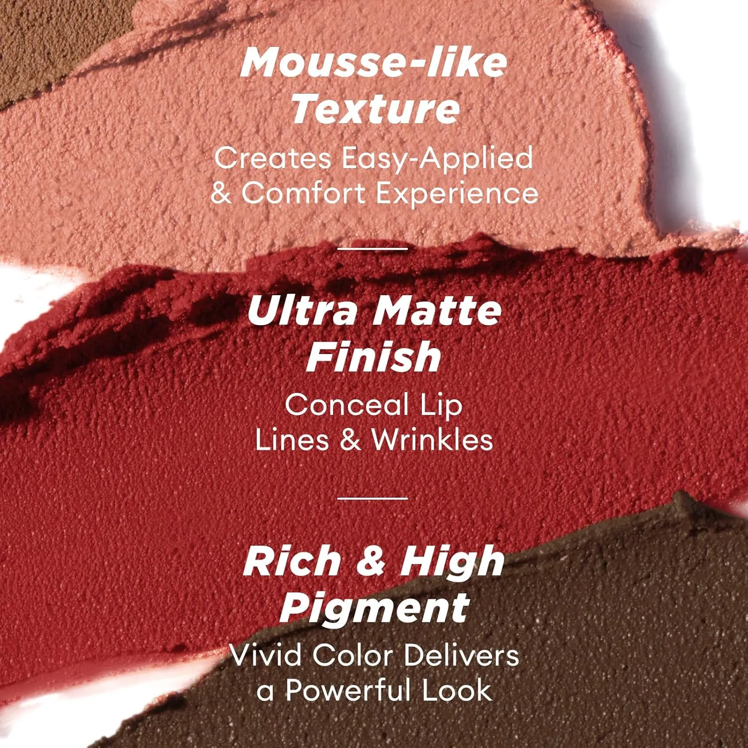 ITY Velvet Matte Finish Lip Stain-Mousse Textured Lip Clay, Conceals Lip Lines, Rich Pigment Lip Tint Lipsticks, 2 Pack, 0.14 oz (4g) in Petal, Apricot