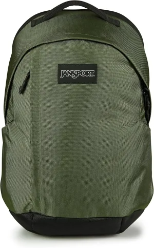 JanSport Station Pack – Large Backpack with Side Access Padded Laptop Sleeve, Dual Water Bottle Pockets, and Organizer Loft Pocket, Cargo Green