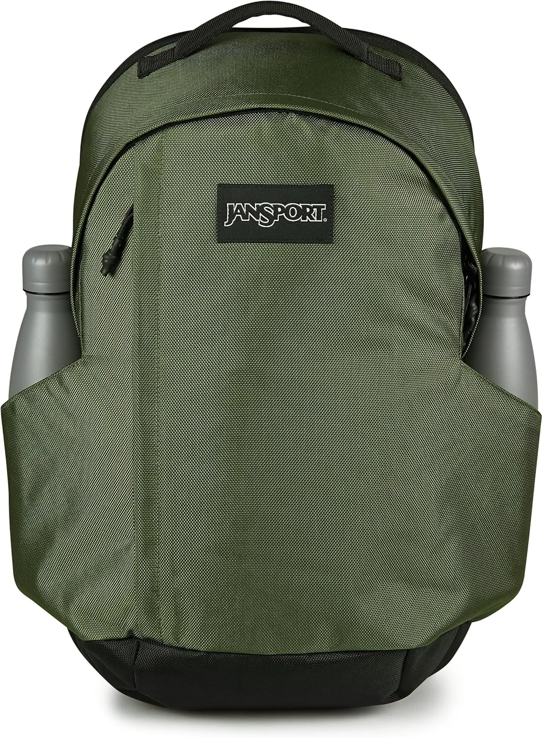 JanSport Station Pack – Large Backpack with Side Access Padded Laptop Sleeve, Dual Water Bottle Pockets, and Organizer Loft Pocket, Cargo Green