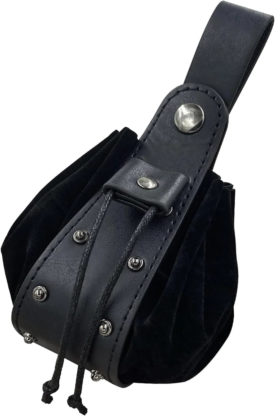 JAOYU Renaissance Costume Medieval Drawstring Belt Bag and Coin Pouch - Faux Leather for Men and Women
