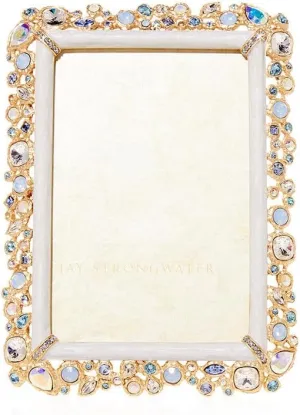 Jay Strongwater Emery Bejeweled 4 x 6 Frame - Pale Blue - SPF5813-225