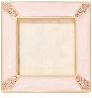 Jay Strongwater Leland Pavé Corner 2 Frame - Baby Pink - SPF5130-287