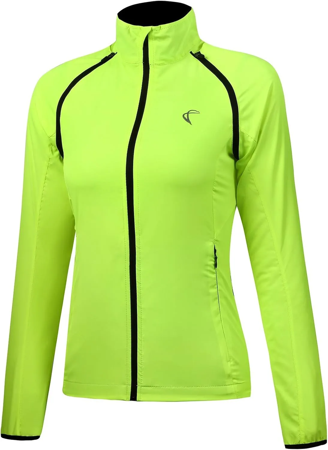 J.CARP Women's Packable Windbreaker Jacket, Super Lightweight and Visible, Outdoor Active Cycling Running Skin Coat