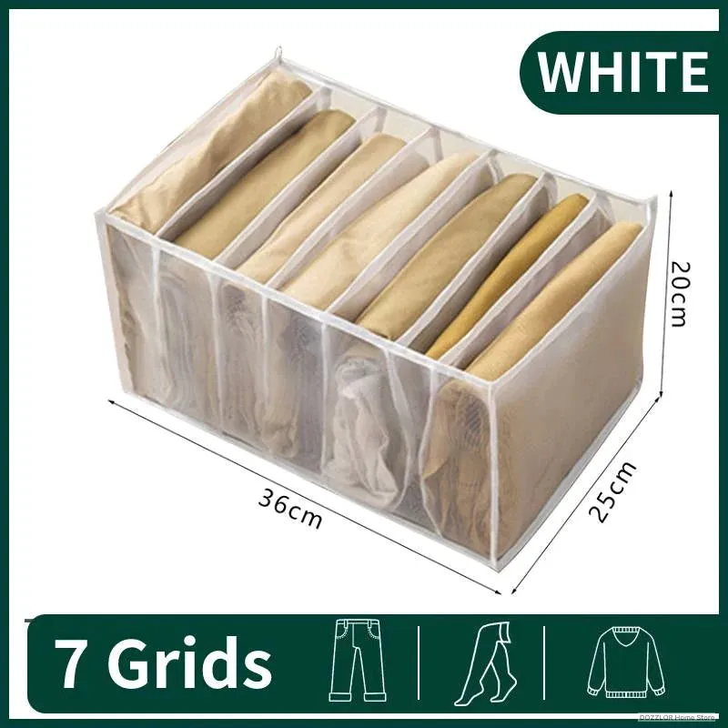 Jeans Organization Storage Box Closet Organizer For Underwear Clothing System Socks Pants Drawer Organizers Cabinet