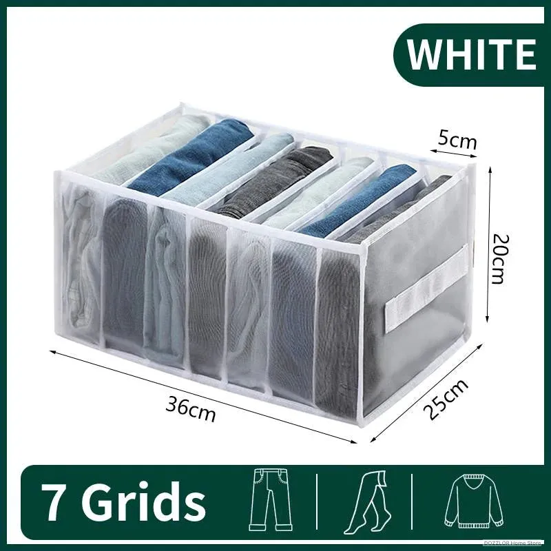 Jeans Organization Storage Box Closet Organizer For Underwear Clothing System Socks Pants Drawer Organizers Cabinet