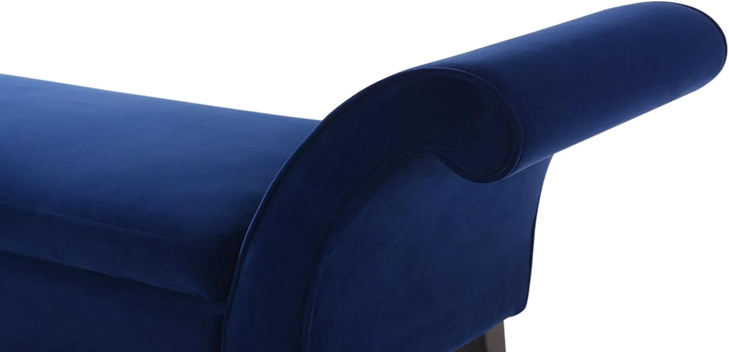 Jennifer Taylor Home Alexis Flared Arm Entryway Bench, Navy Blue