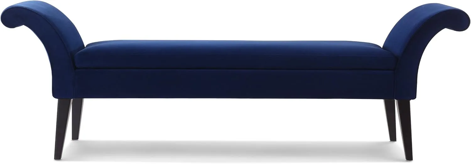 Jennifer Taylor Home Alexis Flared Arm Entryway Bench, Navy Blue