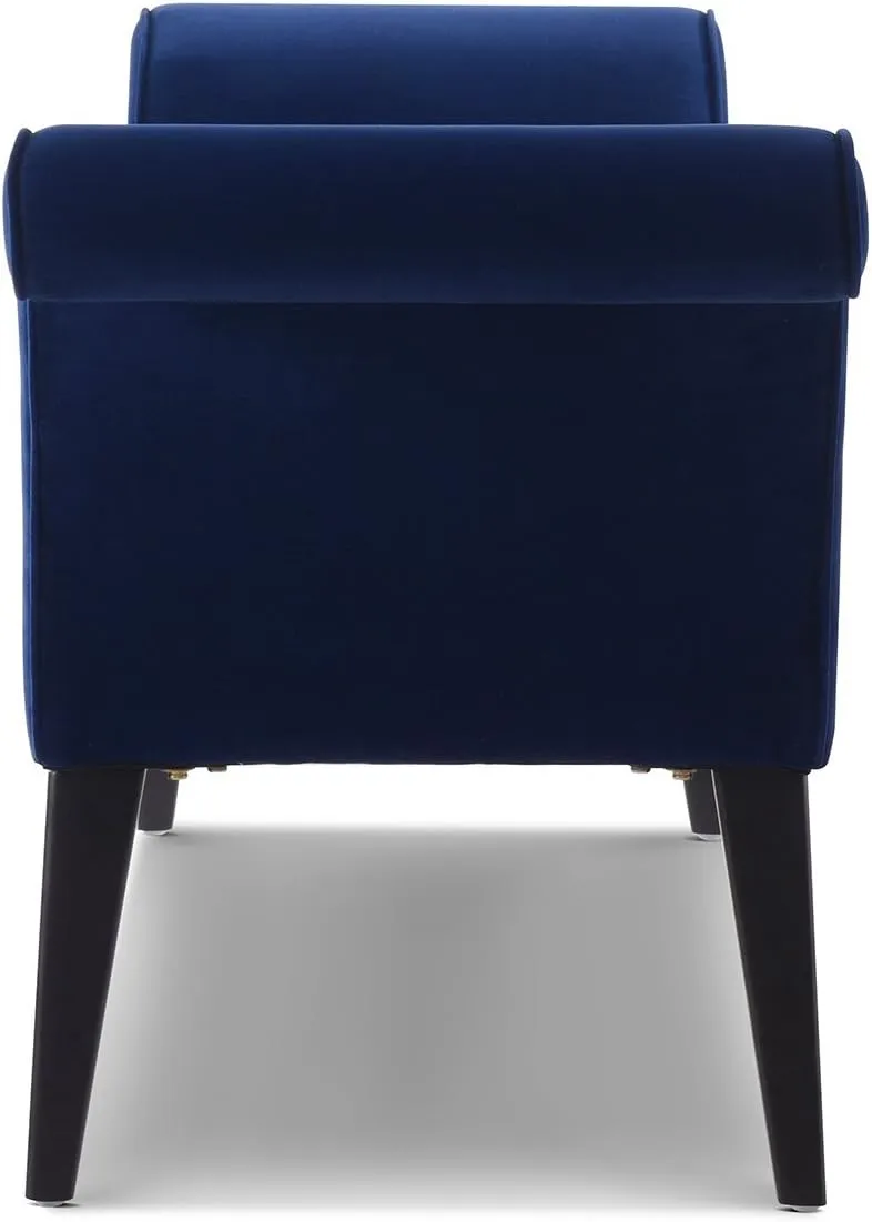 Jennifer Taylor Home Alexis Flared Arm Entryway Bench, Navy Blue