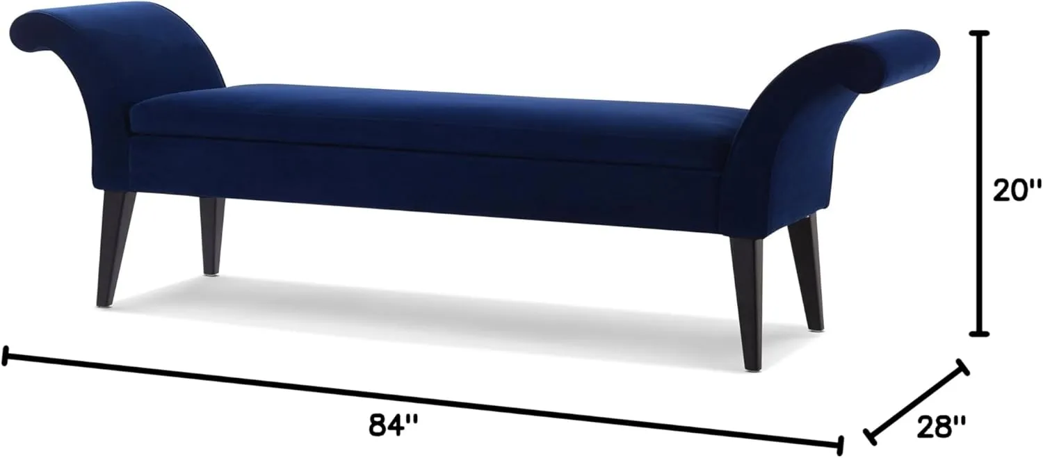 Jennifer Taylor Home Alexis Flared Arm Entryway Bench, Navy Blue
