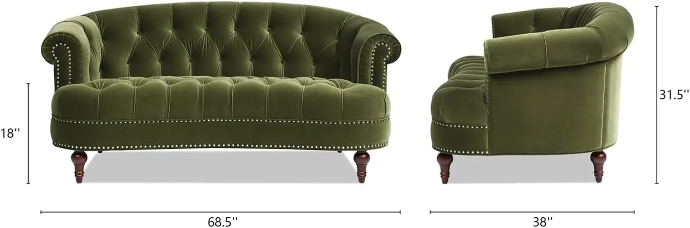 Jennifer Taylor Home La Rosa Victorian Chesterfield Loveseat