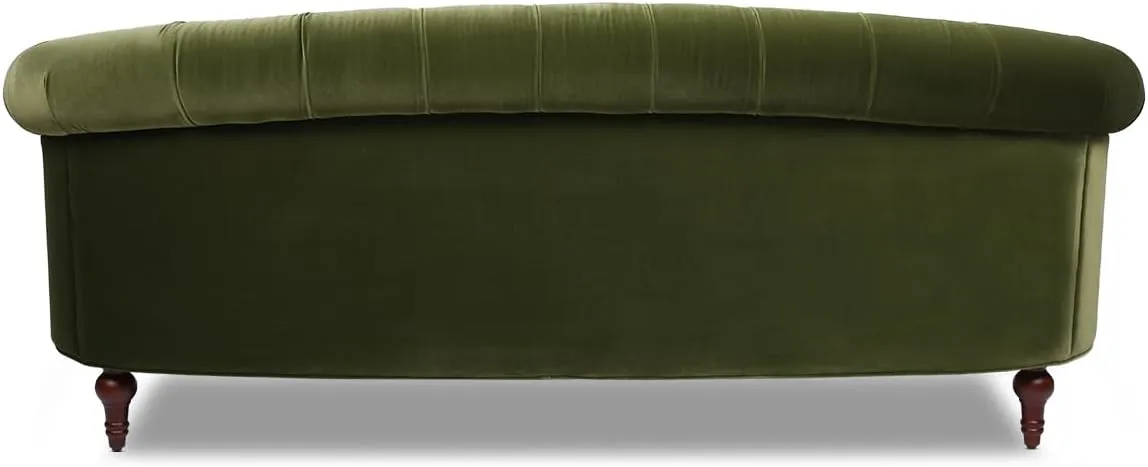 Jennifer Taylor Home La Rosa Victorian Chesterfield Tufted Sofa, Olive Green Performance Velvet