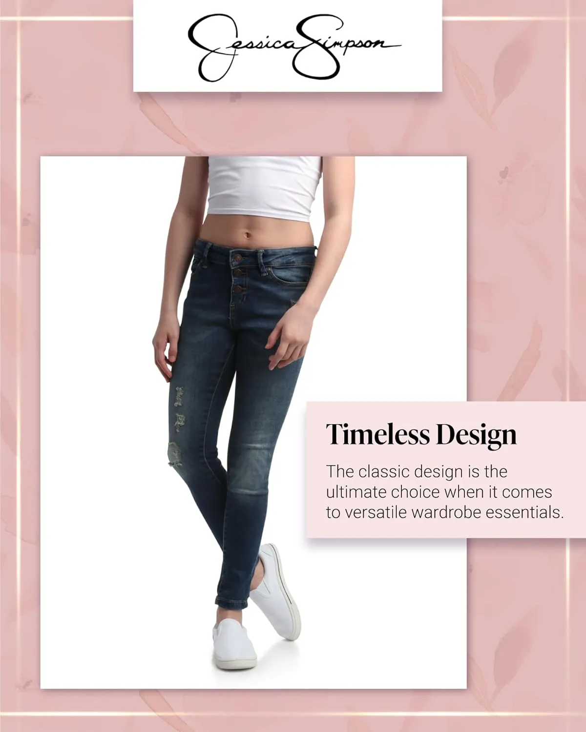 Jessica Simpson Girls Jeans - Comfort Stretch Skinny, Flare, Straight Cut Denim Jeans - Casual Pocket Jeans for Girls (4-16)