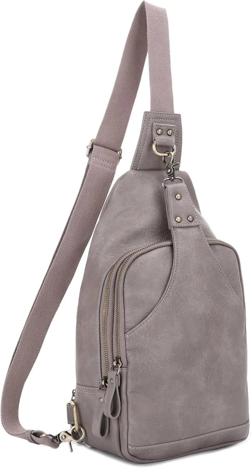 JESSIE & JAMES Brooke Unisex Concealed Carry Sling Bag Crossbody Backpack Purse
