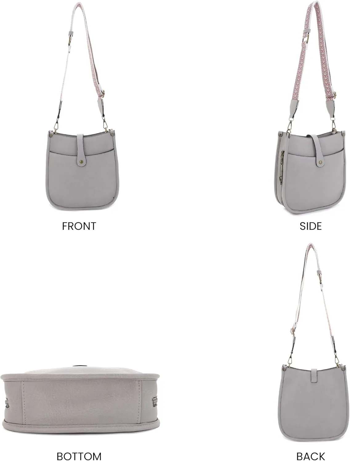 JESSIE & JAMES | Chelsea Concealed Carry Crossbody bag, Lock and Key HoboPurse with Wide Webbing Shoulder Strap