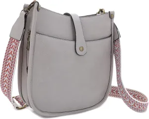 JESSIE & JAMES | Chelsea Concealed Carry Crossbody bag, Lock and Key HoboPurse with Wide Webbing Shoulder Strap