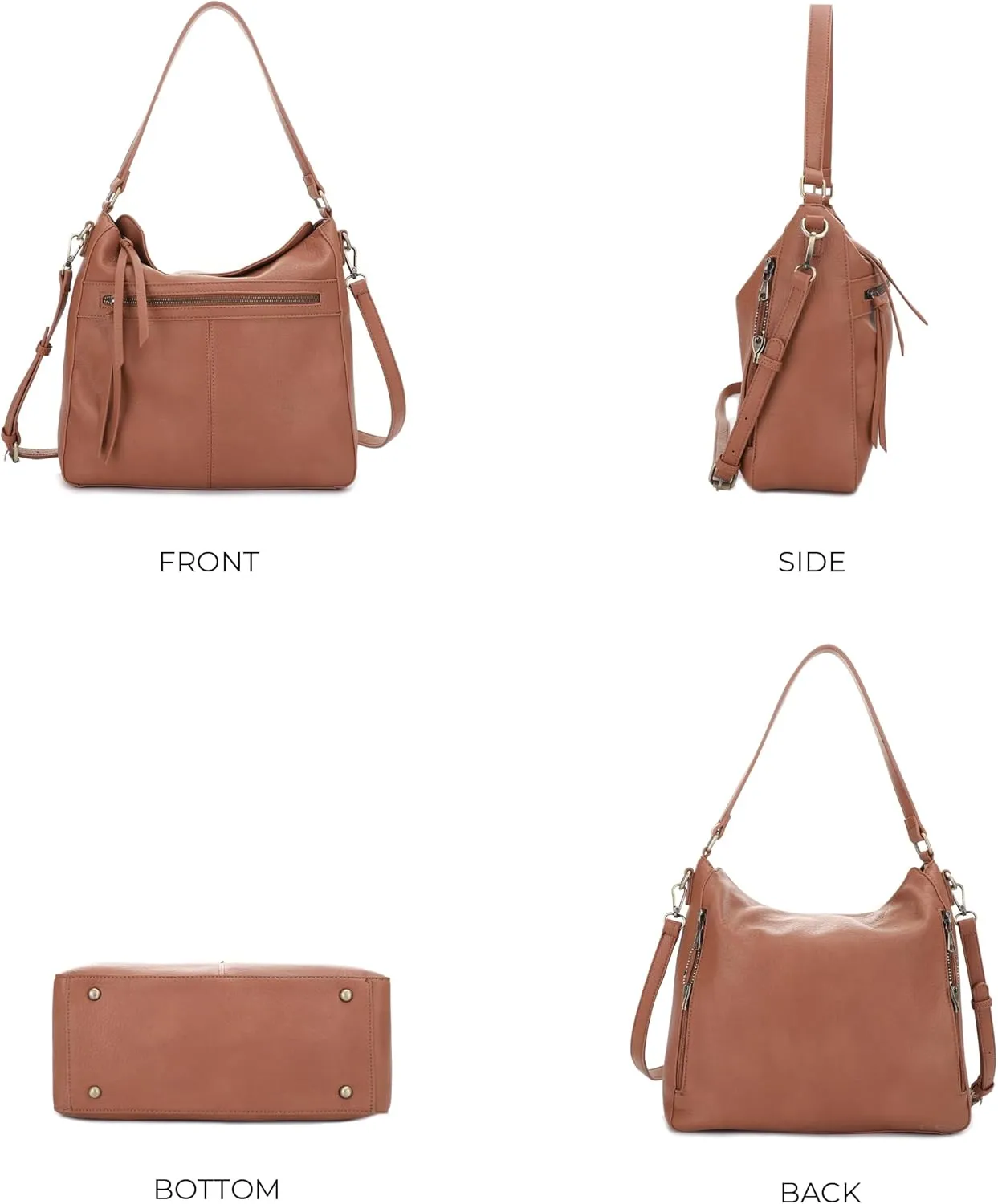 JESSIE & JAMES | Dakota Top Handle Concealed Carry Hobo Purse with Adustable Shoulder Strap