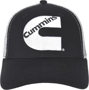 JH Design Group Men's Cummins Logo Cap Adjustable Black & Gray Hat