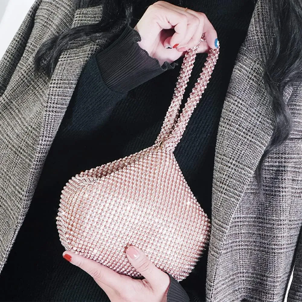 JIAN YA NA Fashion Women Bridesmaid Lady Girl Bride Evening Clutch Bag for Prom Cocktail Party Wedding Engagement