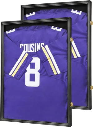 Jinchuan Jersey Frame Display Case Shadow Box Lockable with UV Protection for Baseball Basketball Football Soccer Hockey Sport Shirt