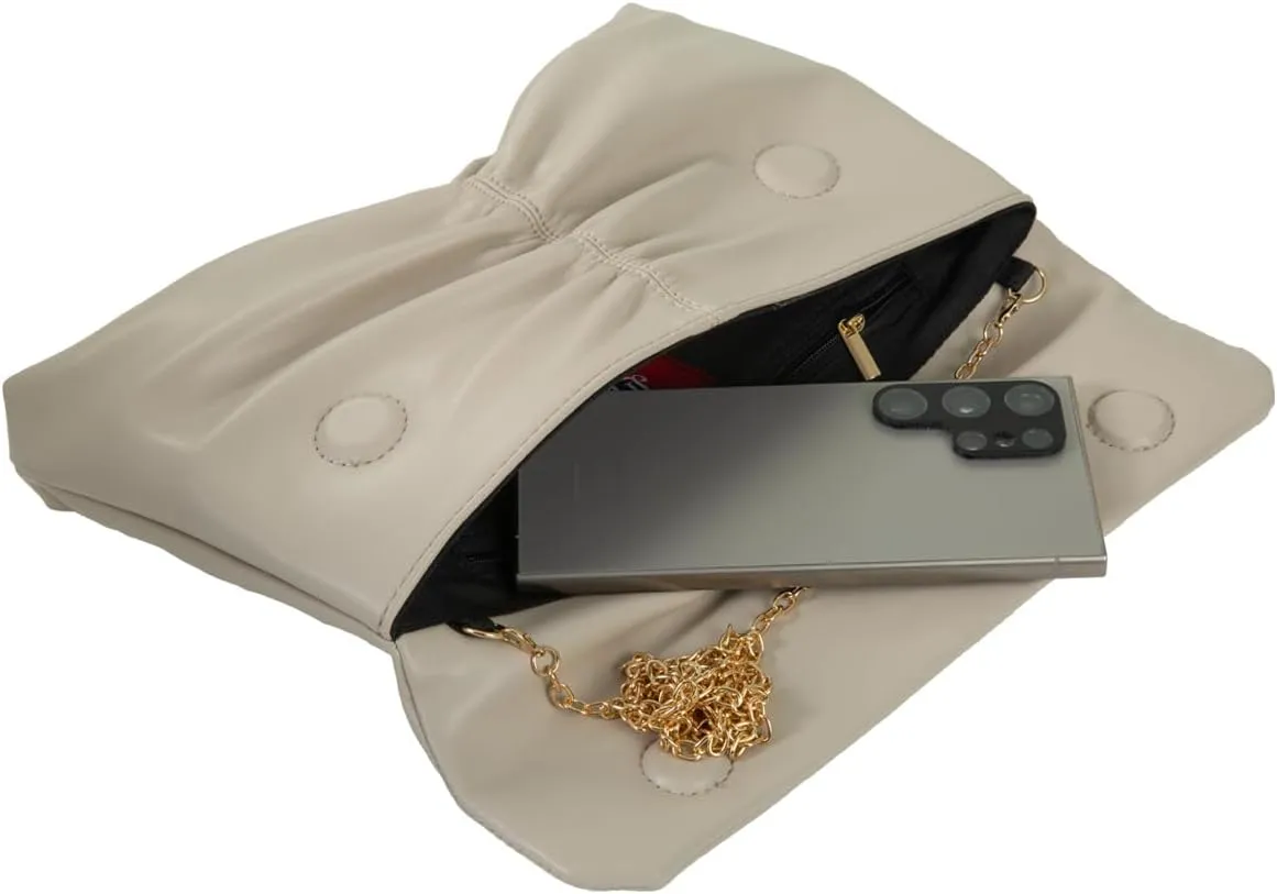 JNB Faux Leather Envelope Clutch Purse