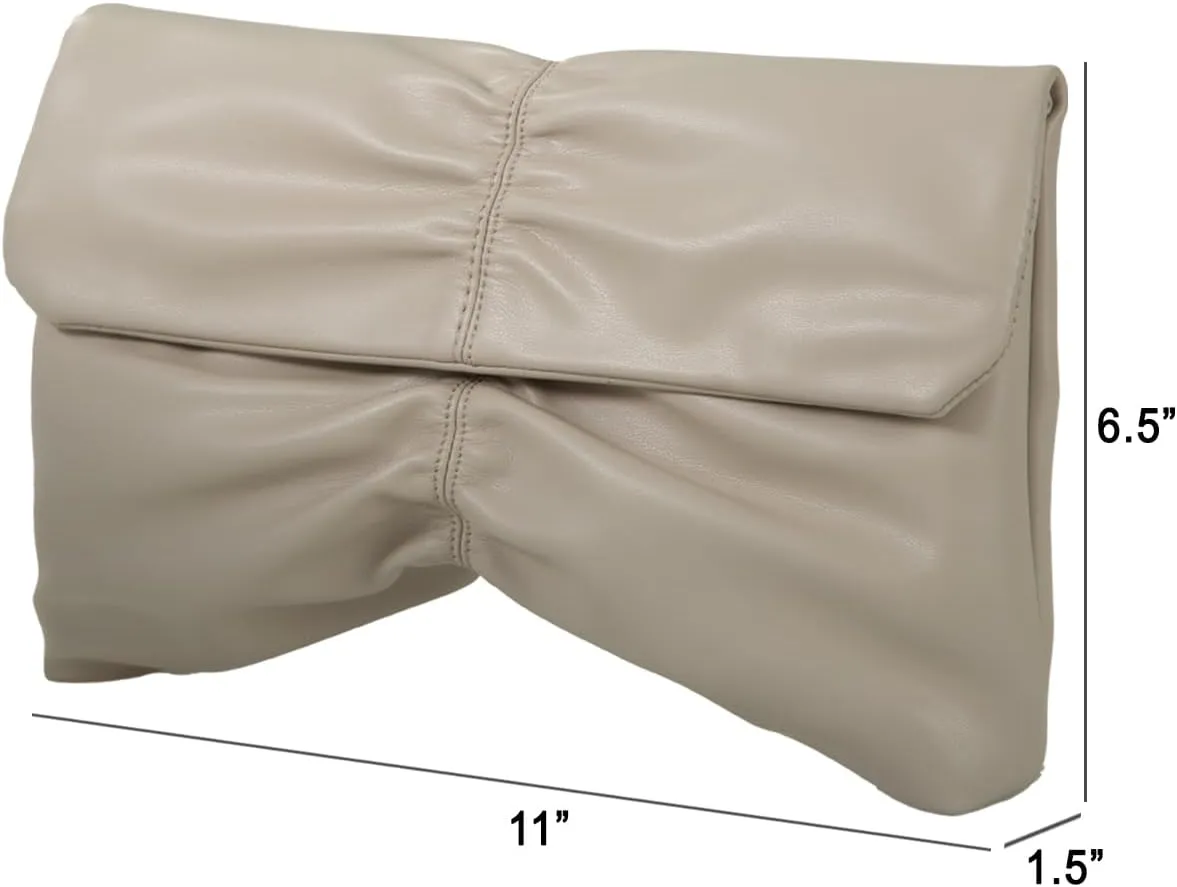 JNB Faux Leather Envelope Clutch Purse