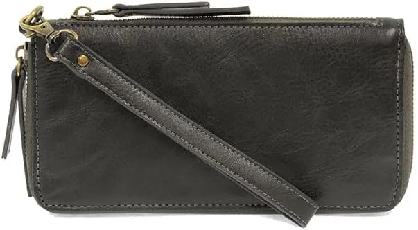 Joy Susan Women's Chloe Zip Around Wallet Wristlet - Hematite