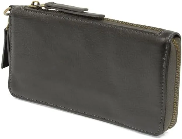 Joy Susan Women's Chloe Zip Around Wallet Wristlet - Hematite