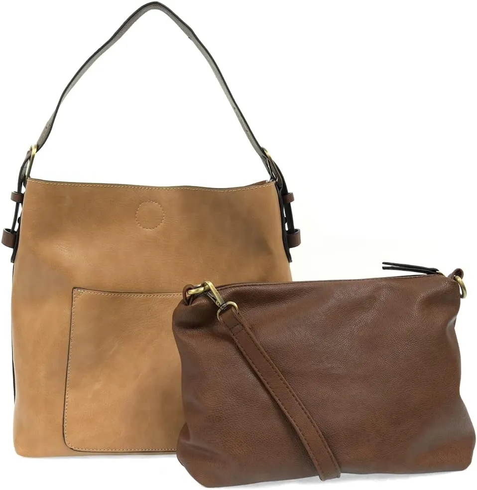 Joy Susan Womens Faux Leather: Hobo 2-in-1 Handbag