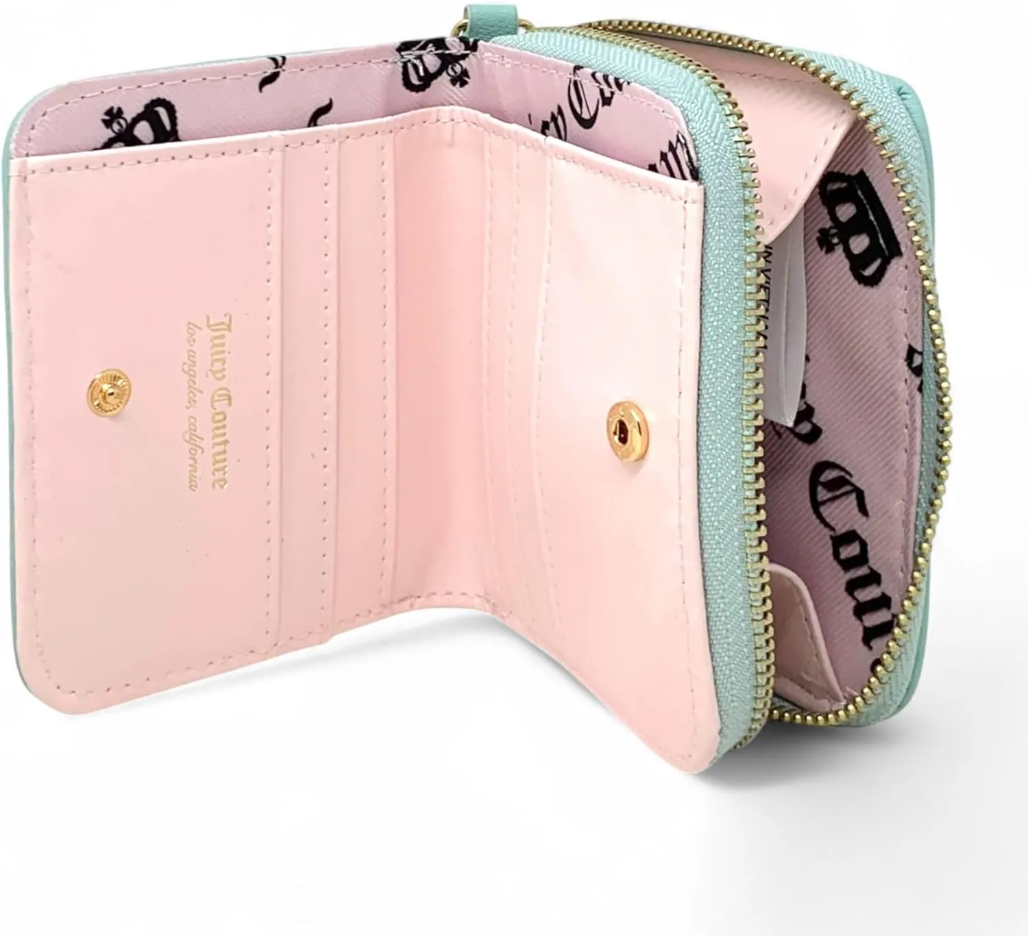 Juicy Couture Women's Square Zip Around Wallet with Wristlet Strap