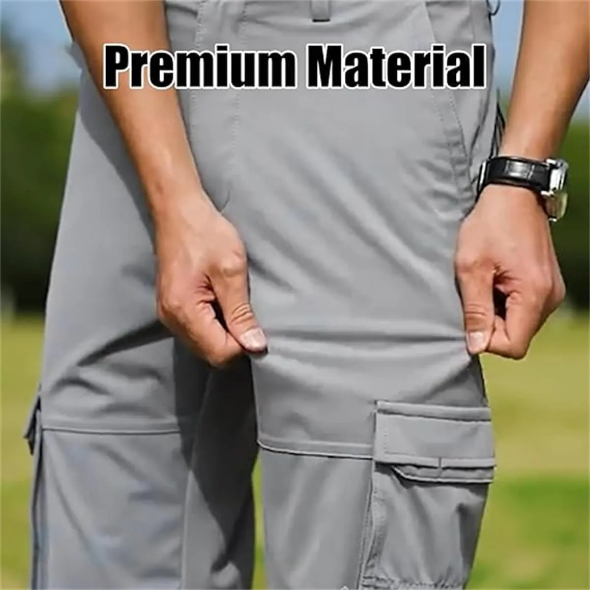 Julidostore Stretchmotions - Super Stretch Ice-Silk Comfort Cargo Pants, Multi Pockets Outdoor Hiking Work Sweatpants