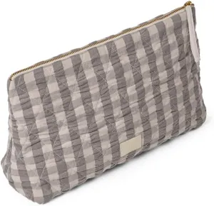 Juna Baek&Bolge Series Karla Toiletry Bag, Grey/Birch, Height 8" Width 12" Depth 4"