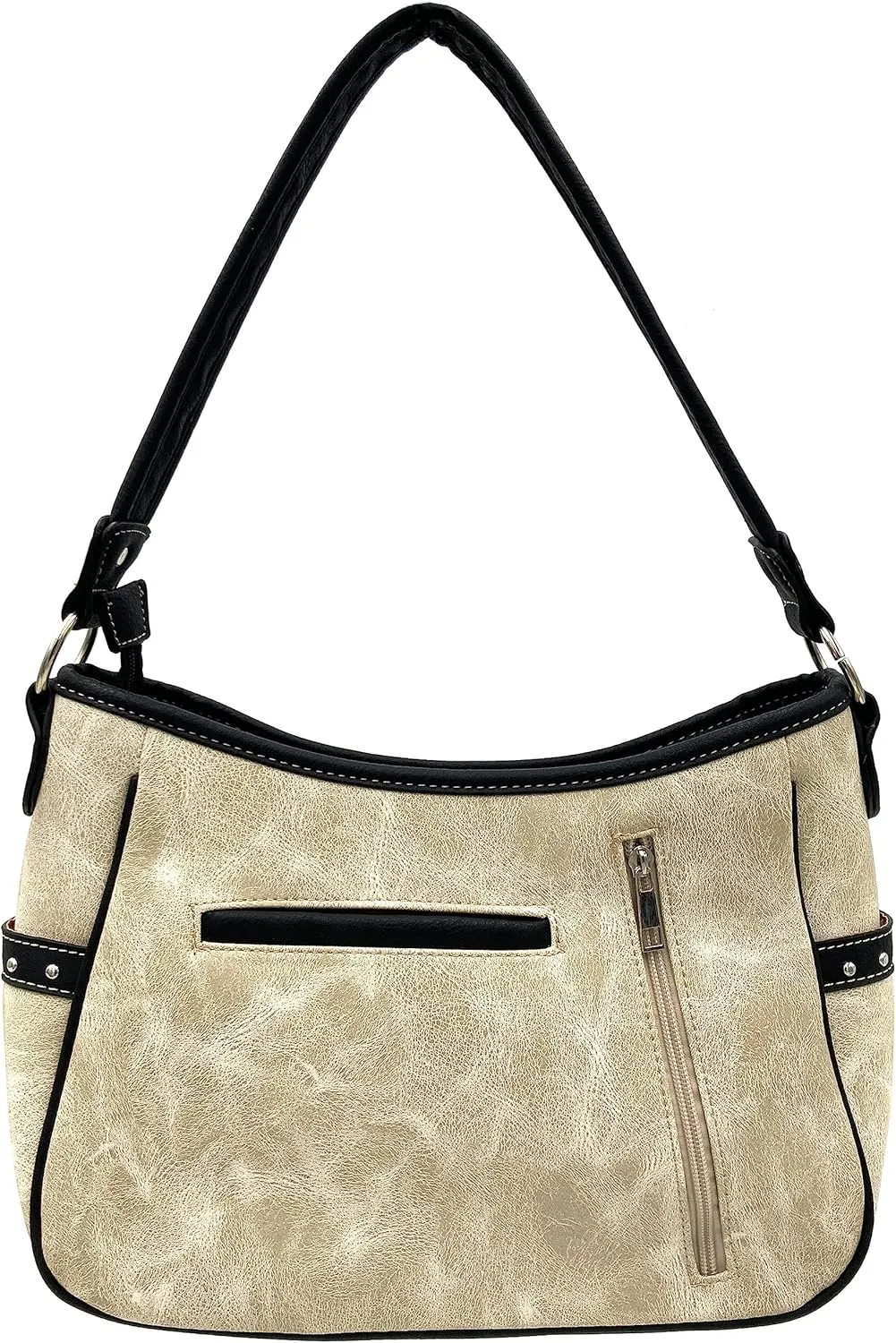 Justin West Native Longhorn Cow Skull Cactus Feather Color Conceal Carry Shoulder Handbag Purse | Trifold Wallet