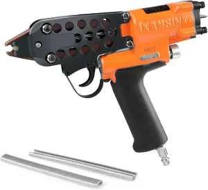 K-SC712 Pneumatic Hog Ring Gun 11/32" Inner Crown Air Power Hog Ring Plier, 1.8-2.1mm Closure Diameter C Ring Gun for Wire Cage, Spring Mattress and Bag Closures