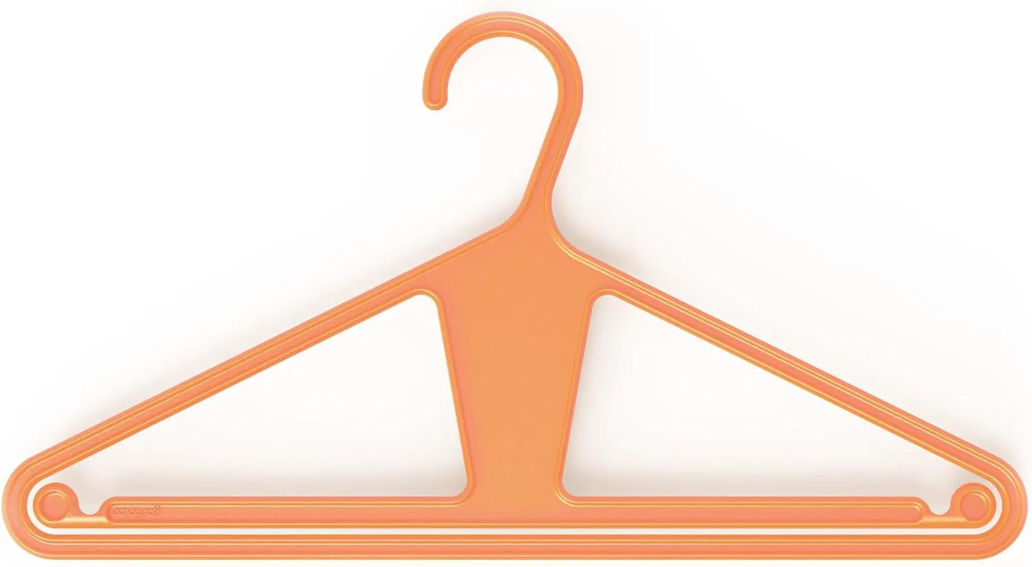 Kangaroo™ 100% Recycled High-Strength Clothing Hanger, Pants, Shirt, Jacket, Suit, Coat - Patent-Pending, Heavy Duty, Recycled, Non-Slip, Hangeroo (Tangerine 30-Pack)