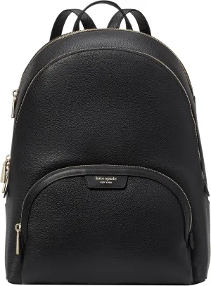 kate spade new york Hudson Pebbled Leather Large Backpack, Black