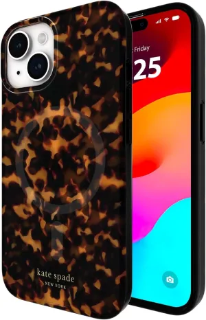 kate spade new york iPhone 15 Case / 14 / 13, Compatible with MagSafe - Tortoiseshell