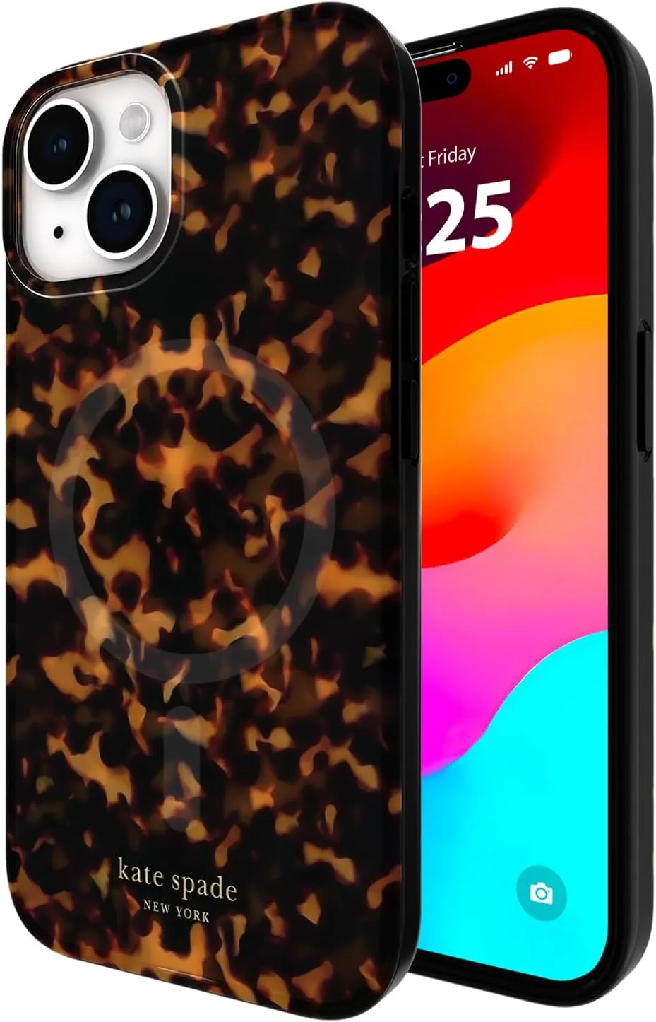 kate spade new york iPhone 15 Case / 14 / 13, Compatible with MagSafe - Tortoiseshell